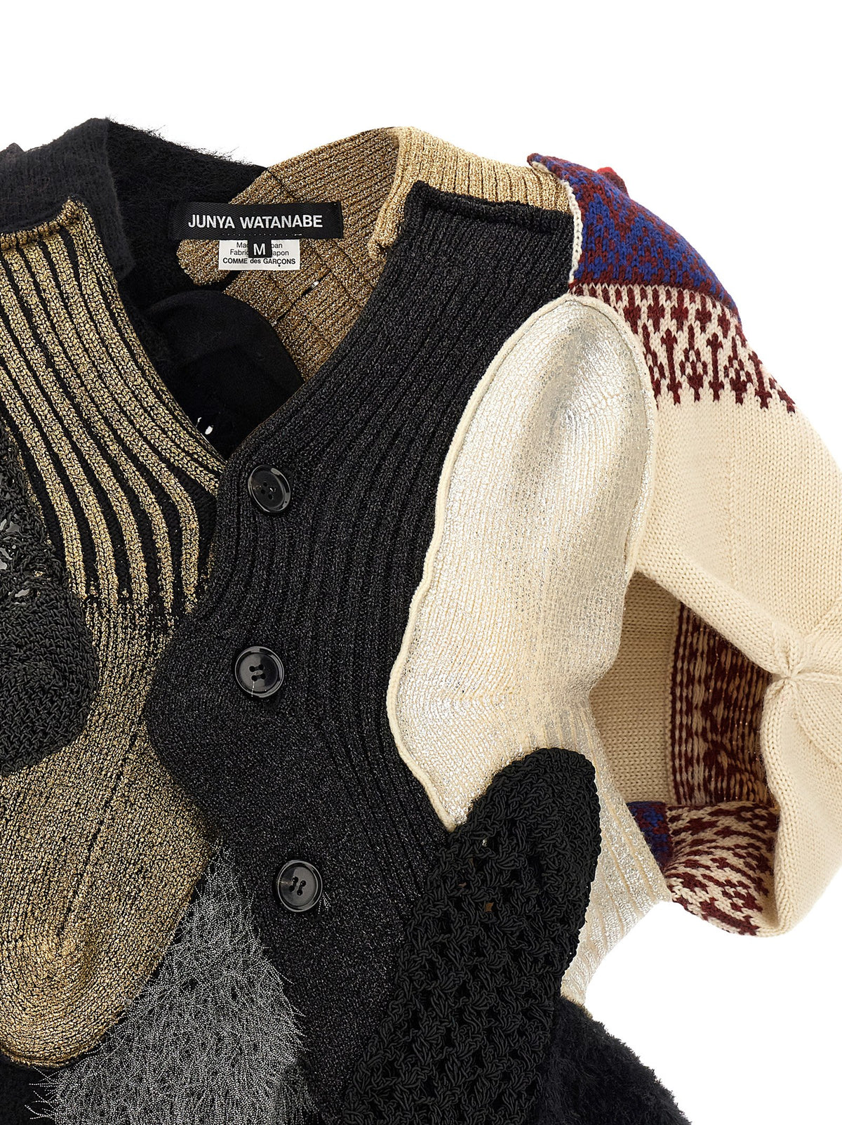 Junya Watanabe Strickjacke aus Wolle, mehrfarbig