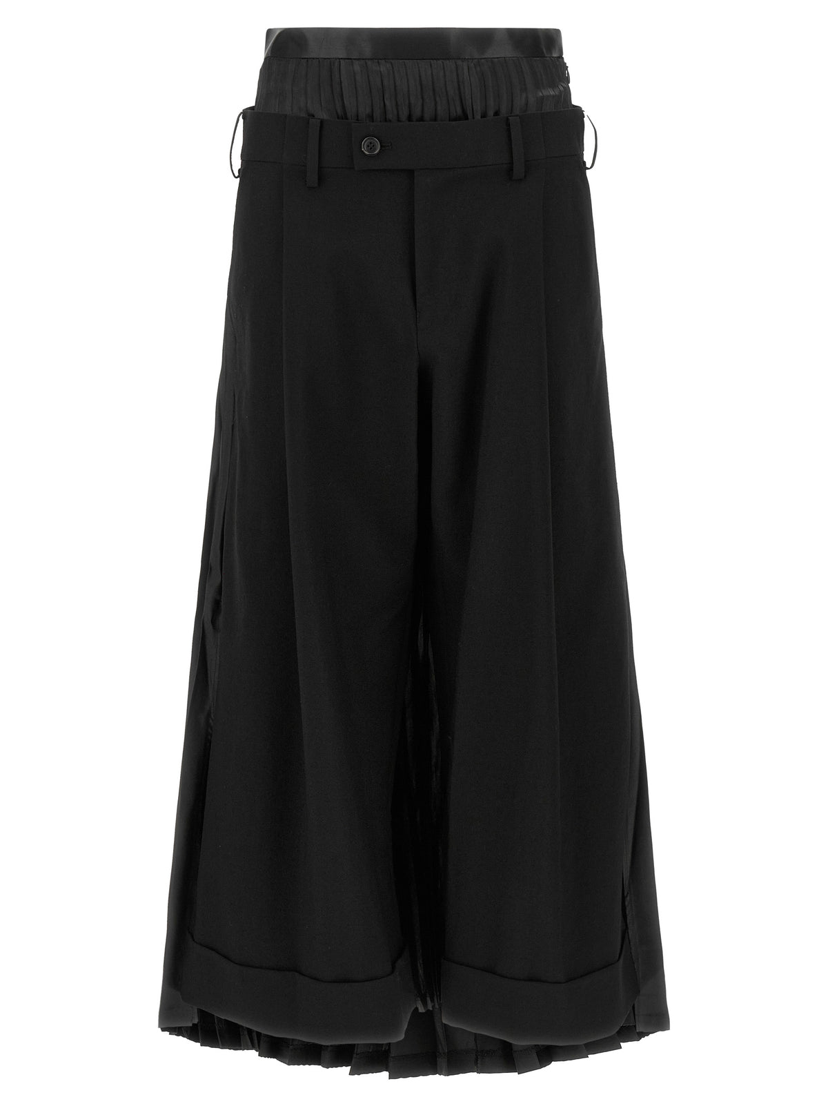 Junya Watanabe Schwarze Freizeithose aus Wolle