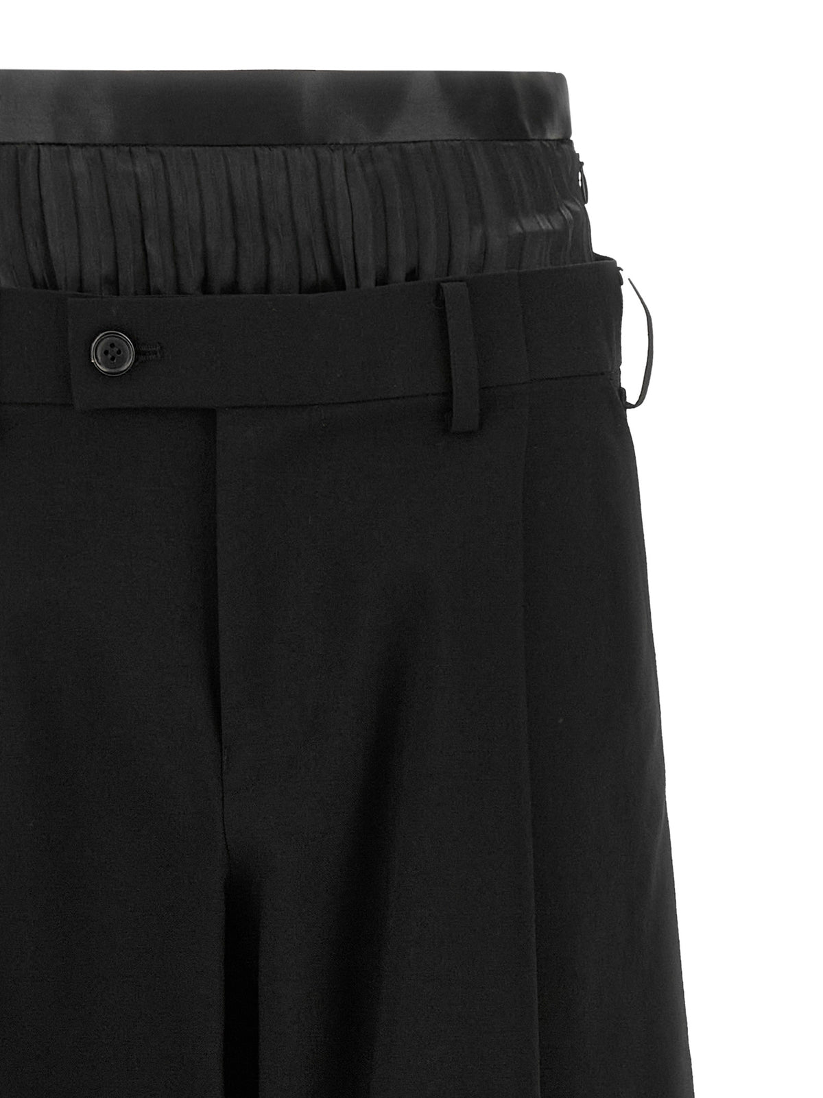 Junya Watanabe Schwarze Freizeithose aus Wolle