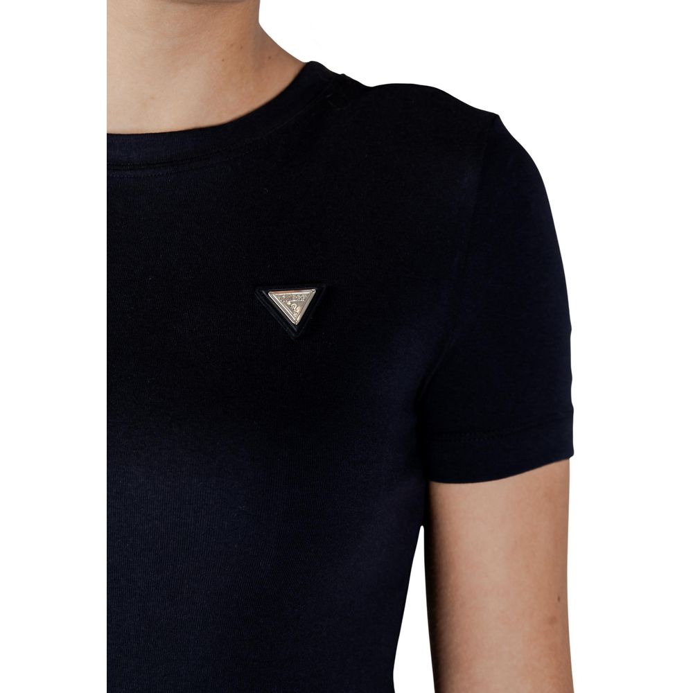 Guess Active Schwarzes Baumwoll-T-Shirt