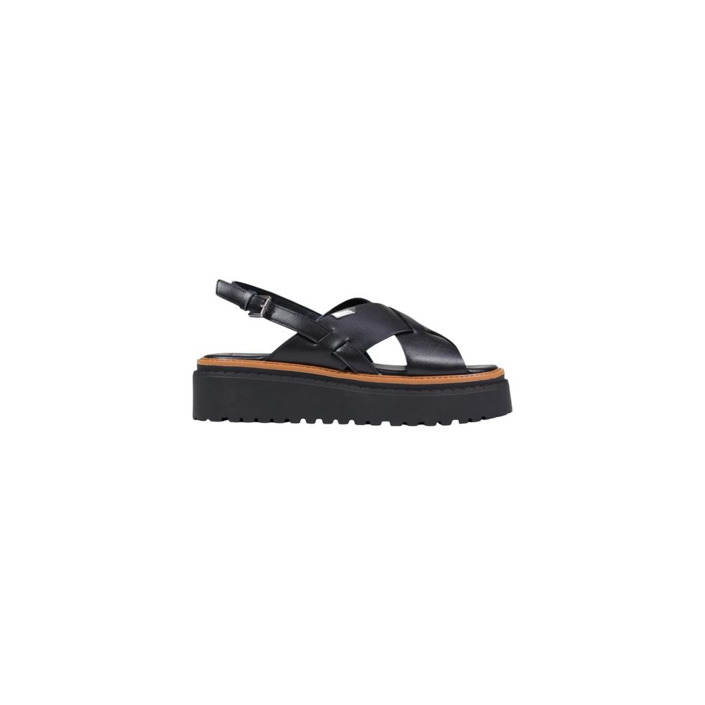 Liu Jo Plateau-Sandalen aus schwarzem Leder