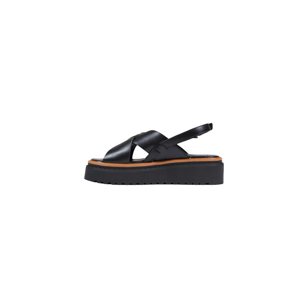 Liu Jo Plateau-Sandalen aus schwarzem Leder