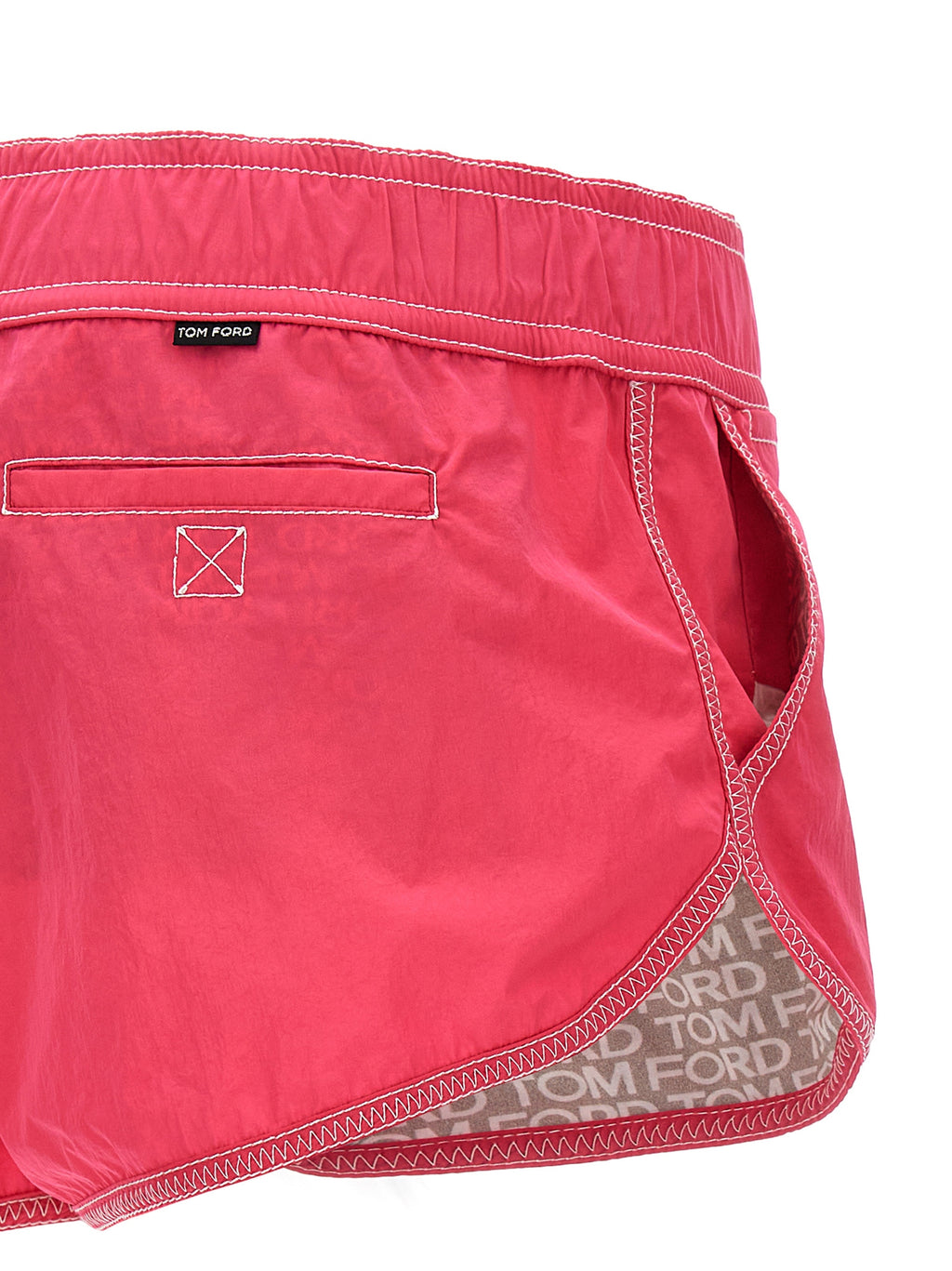 Tom Ford Fuchsiafarbene Bermuda-Shorts aus Polyamid
