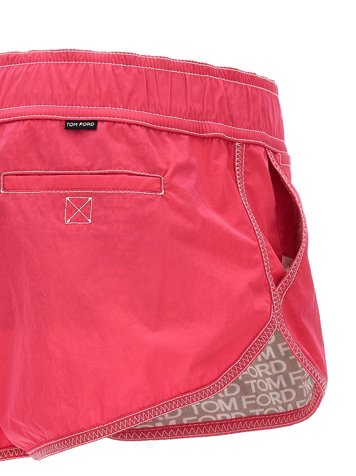 Tom Ford Fuchsiafarbene Bermuda-Shorts aus Polyamid