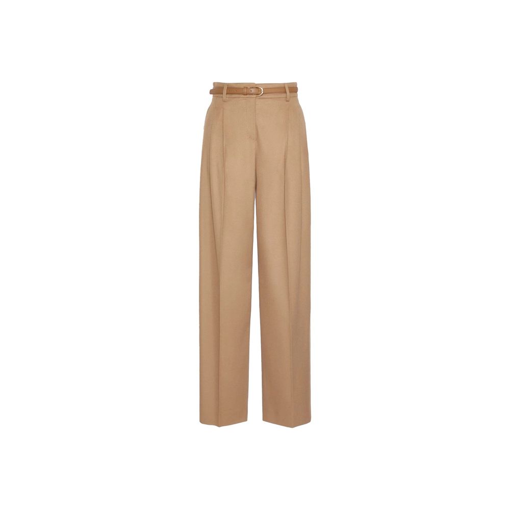 Max Mara Hose aus brauner Schurwolle