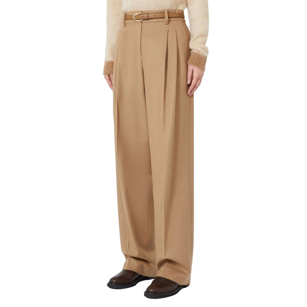 Max Mara Hose aus brauner Schurwolle