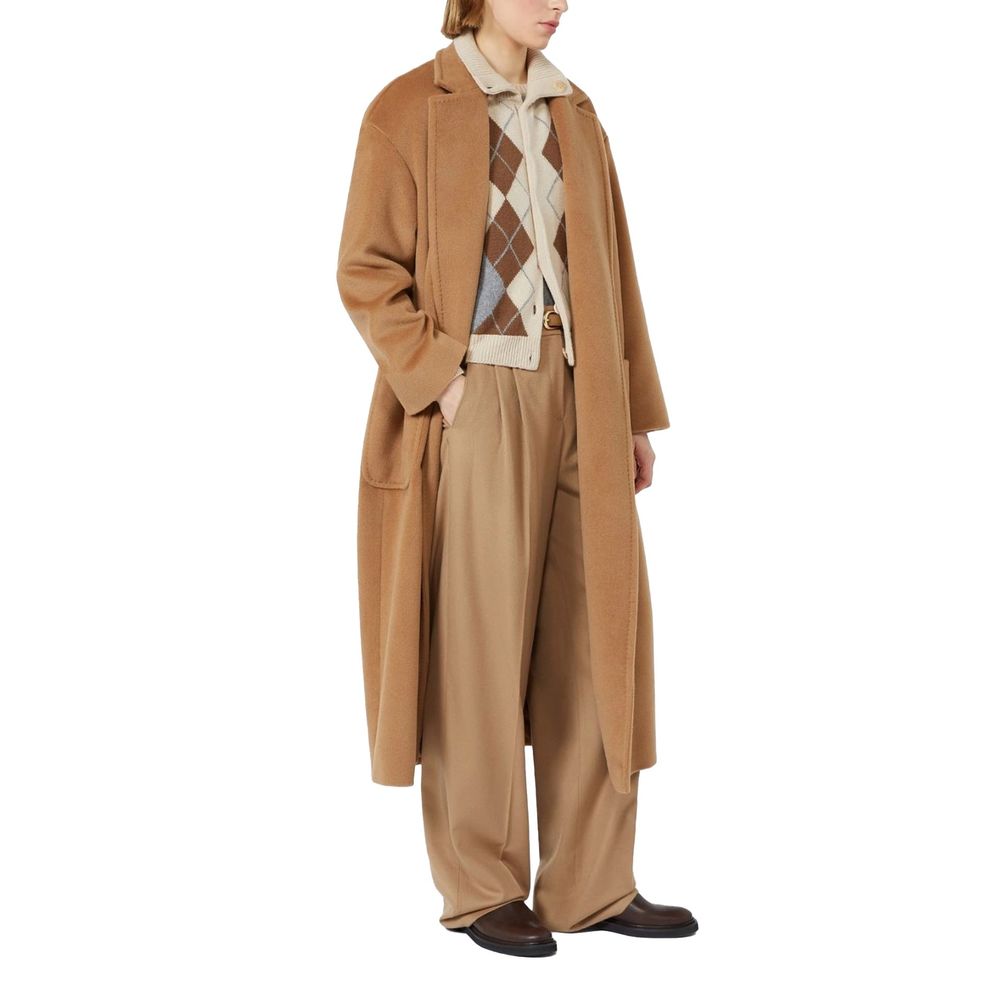 Max Mara Hose aus brauner Schurwolle