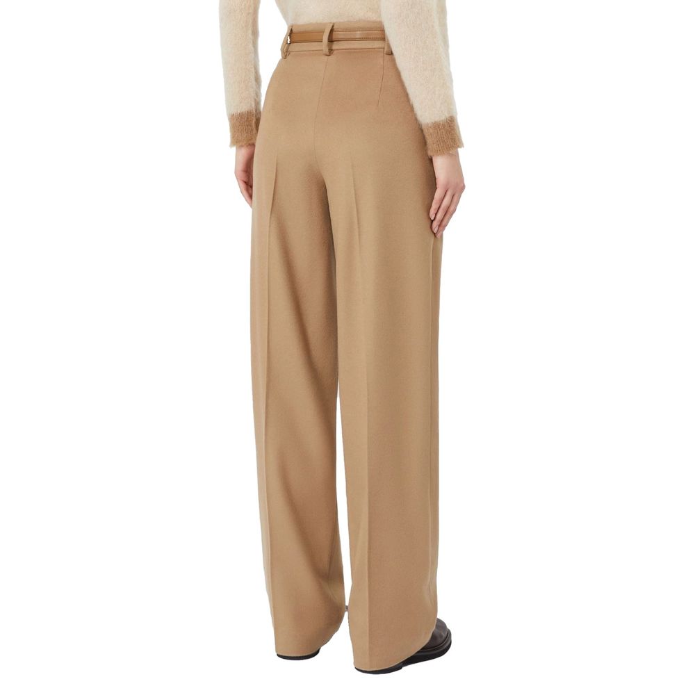 Max Mara Hose aus brauner Schurwolle