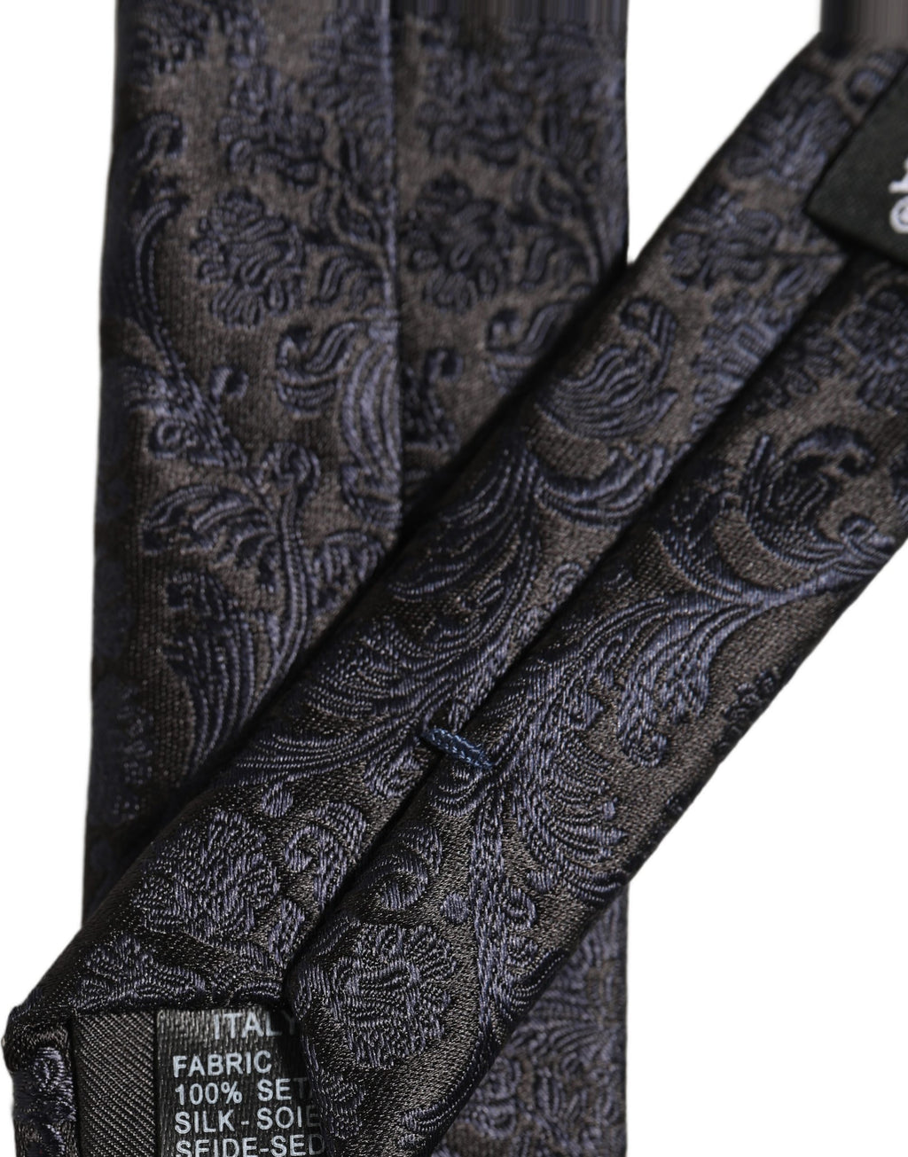 Dolce & Gabbana Herren dunkelblaue Krawatte mit floralem Jacquardmuster zum Binden
