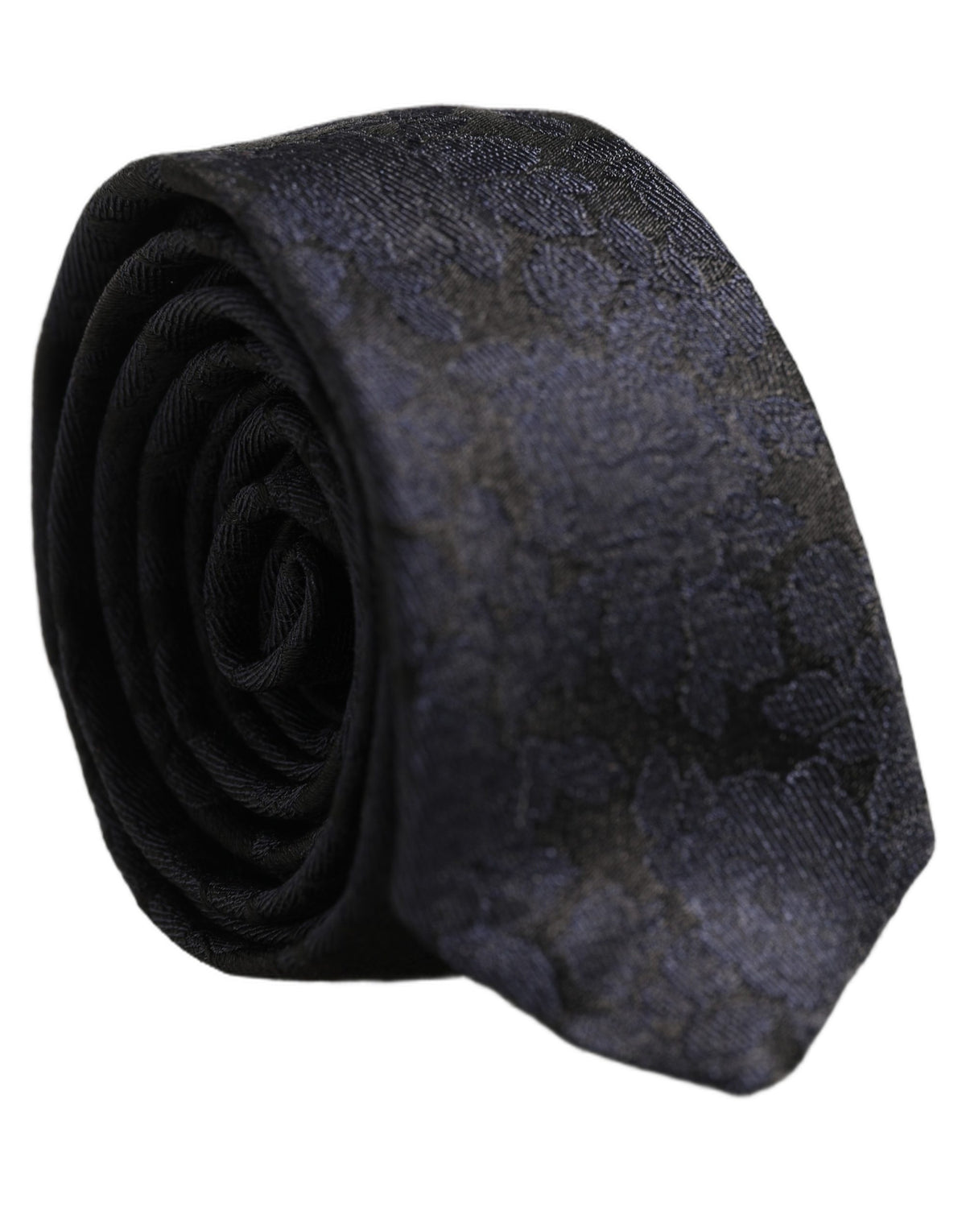 Dolce & Gabbana Herren Schwarze florale Jacquard verstellbare gebundene Krawatte