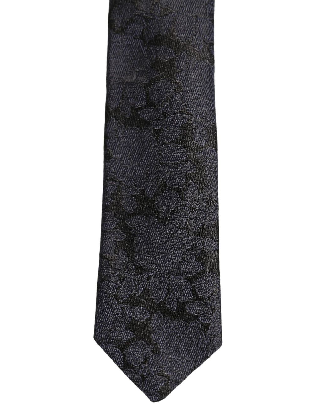 Dolce & Gabbana Herren Schwarze florale Jacquard verstellbare gebundene Krawatte