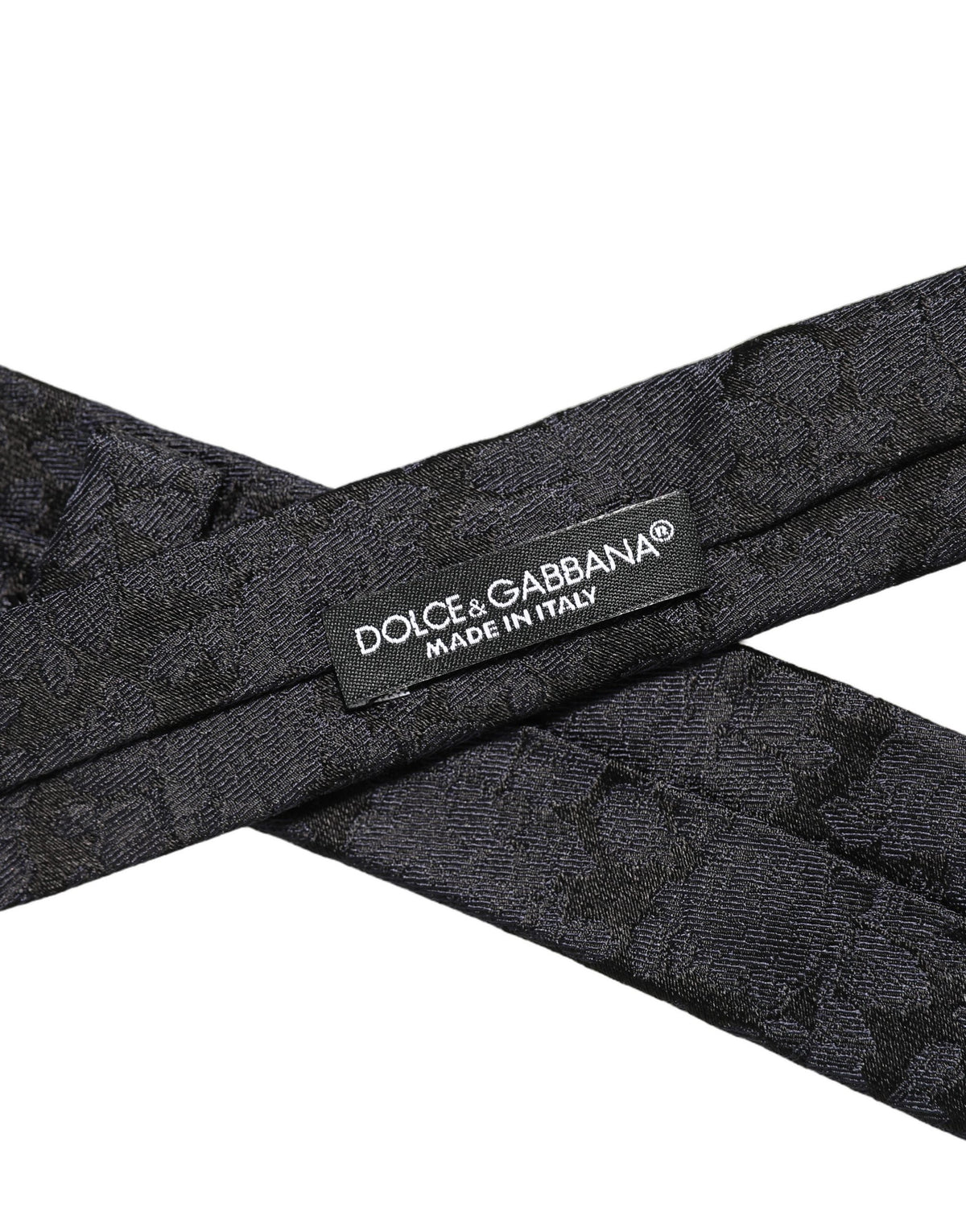 Dolce & Gabbana Herren Schwarze florale Jacquard verstellbare gebundene Krawatte