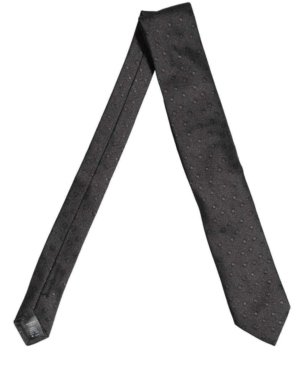 Dolce & Gabbana Herren schwarze Seidenkrawatte mit Polka Dots und verstellbarem Knoten