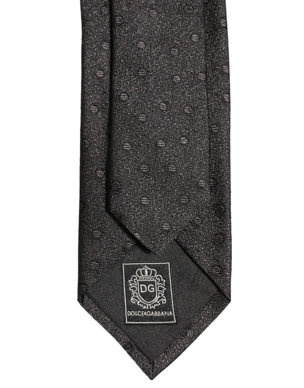 Dolce & Gabbana Herren schwarze Seidenkrawatte mit Polka Dots und verstellbarem Knoten