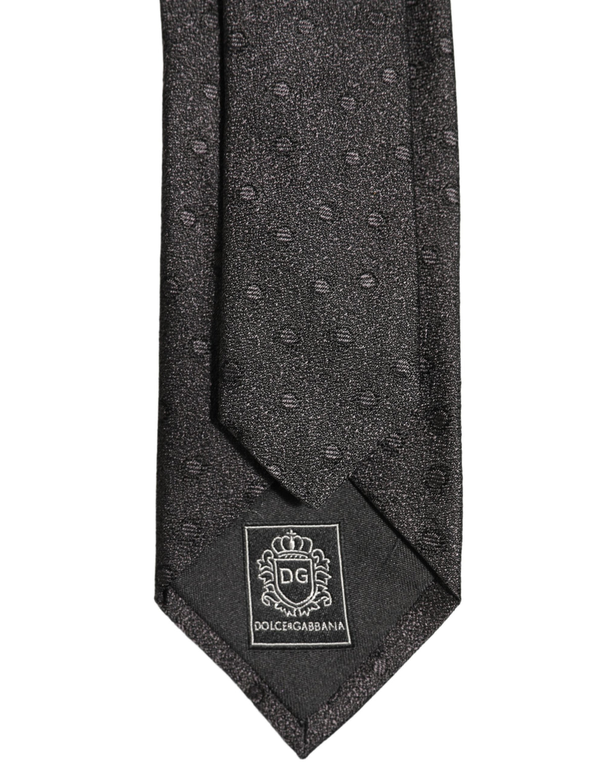 Dolce & Gabbana Herren schwarze Seidenkrawatte mit Polka Dots und verstellbarem Knoten