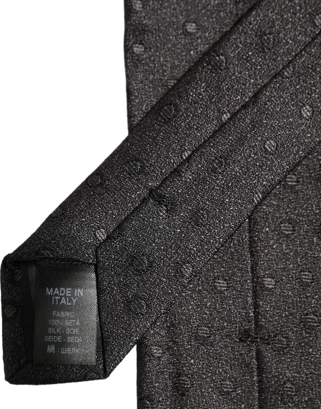 Dolce & Gabbana Herren schwarze Seidenkrawatte mit Polka Dots und verstellbarem Knoten