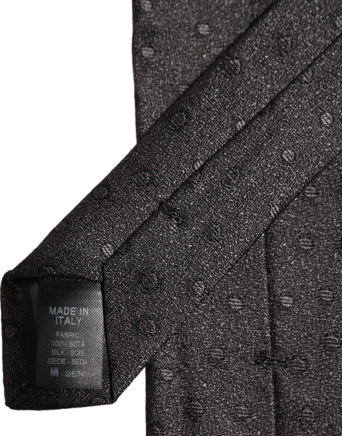 Dolce & Gabbana Herren schwarze Seidenkrawatte mit Polka Dots und verstellbarem Knoten