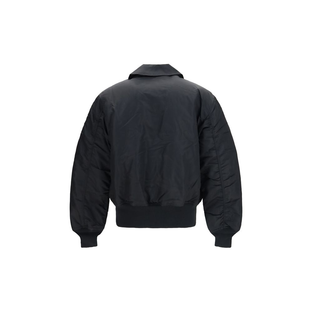 ALPHA INDUSTRIES Schwarze Polyester Bomberjacke