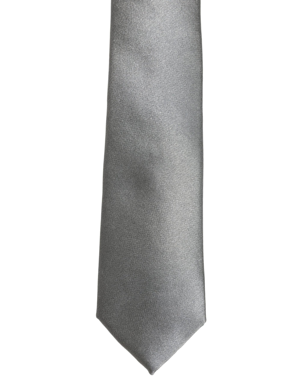 Dolce & Gabbana Grau Satin 100% Seide Verstellbare Herren Krawatte zum Binden