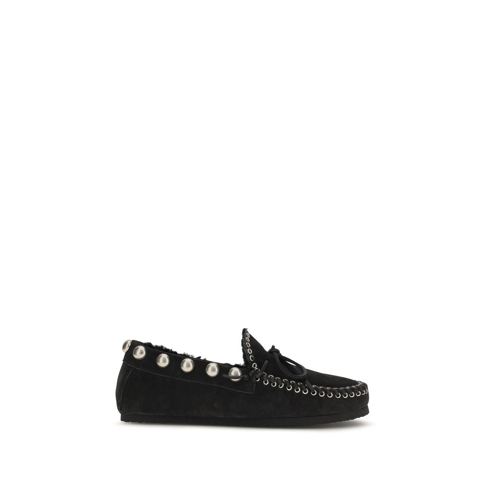 Isabel Marant Schwarze Loafer aus Kalbsleder Bos Taurus zum Hineinschlüpfen