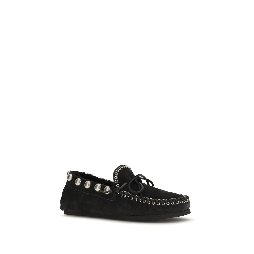 Isabel Marant Schwarze Loafer aus Kalbsleder Bos Taurus zum Hineinschlüpfen