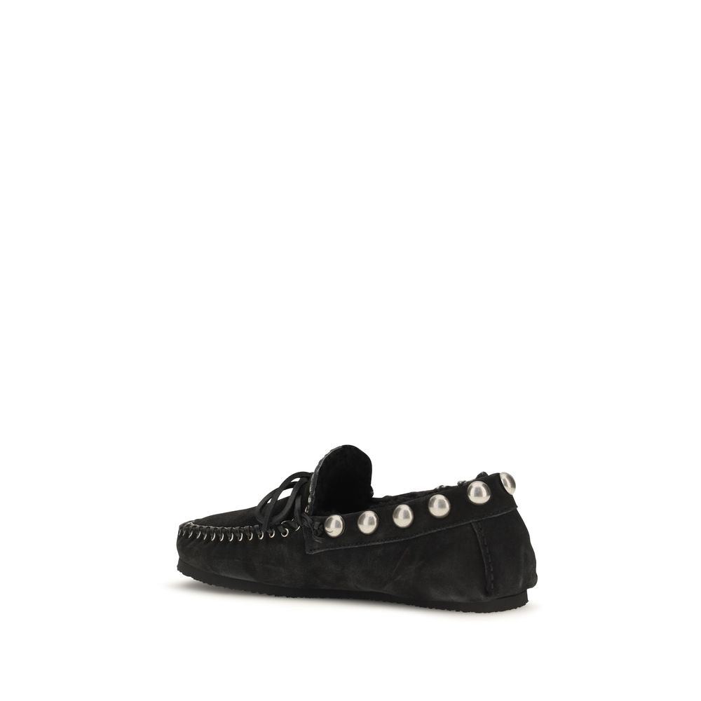 Isabel Marant Schwarze Loafer aus Kalbsleder Bos Taurus zum Hineinschlüpfen