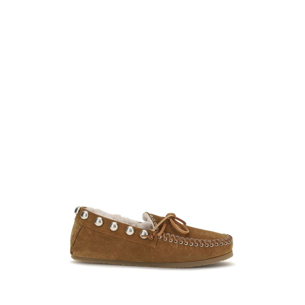 Isabel Marant braune Slipper aus Kalbsleder (Bos Taurus)