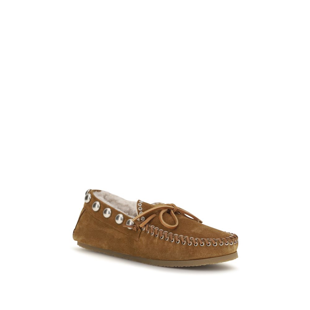 Isabel Marant braune Slipper aus Kalbsleder (Bos Taurus)