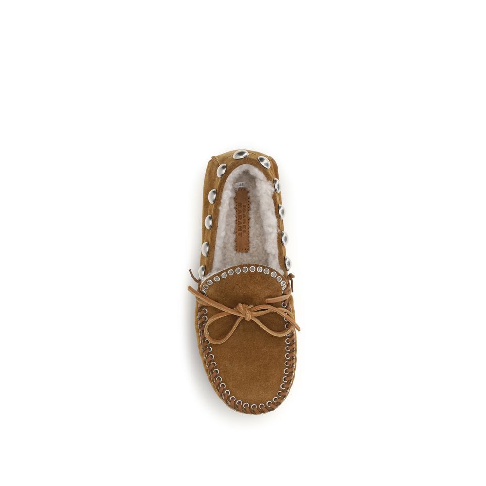 Isabel Marant braune Slipper aus Kalbsleder (Bos Taurus)
