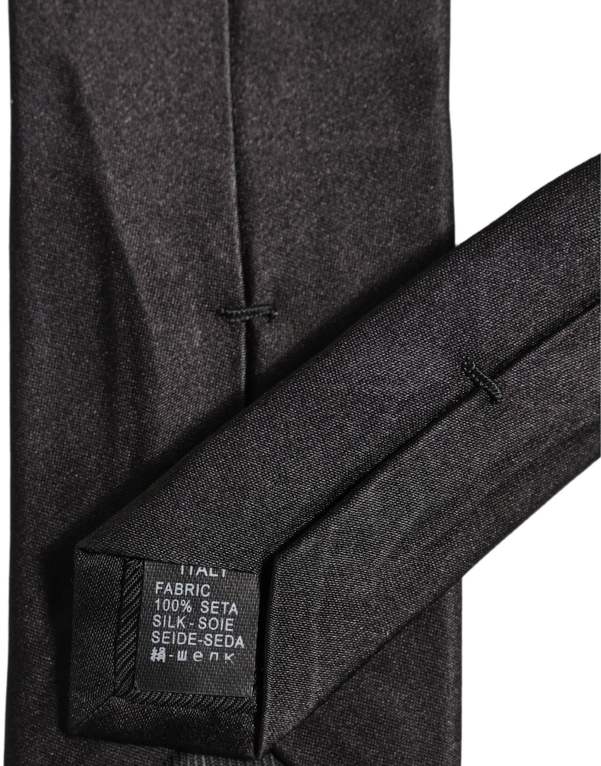 Dolce & Gabbana Schwarze Satin 100% Seide Verstellbare Herren Krawatte zum Binden