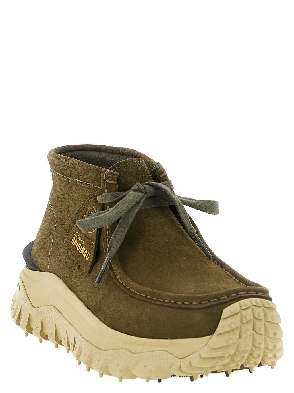 Moncler zweifarbige Leder-Stiefeletten
