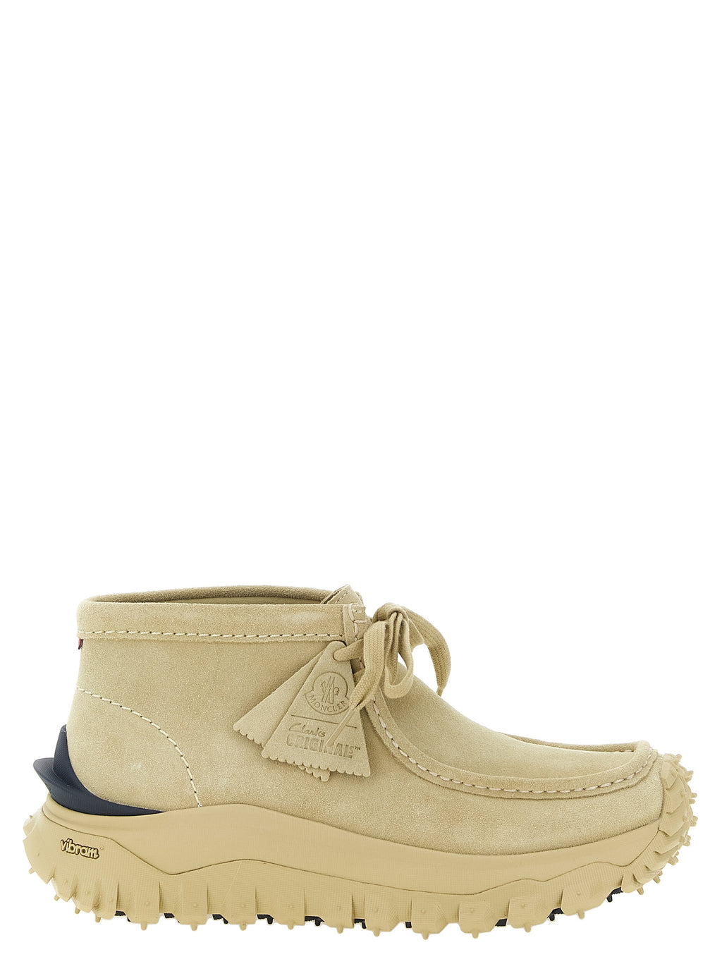 Moncler Stiefeletten aus beigem Leder