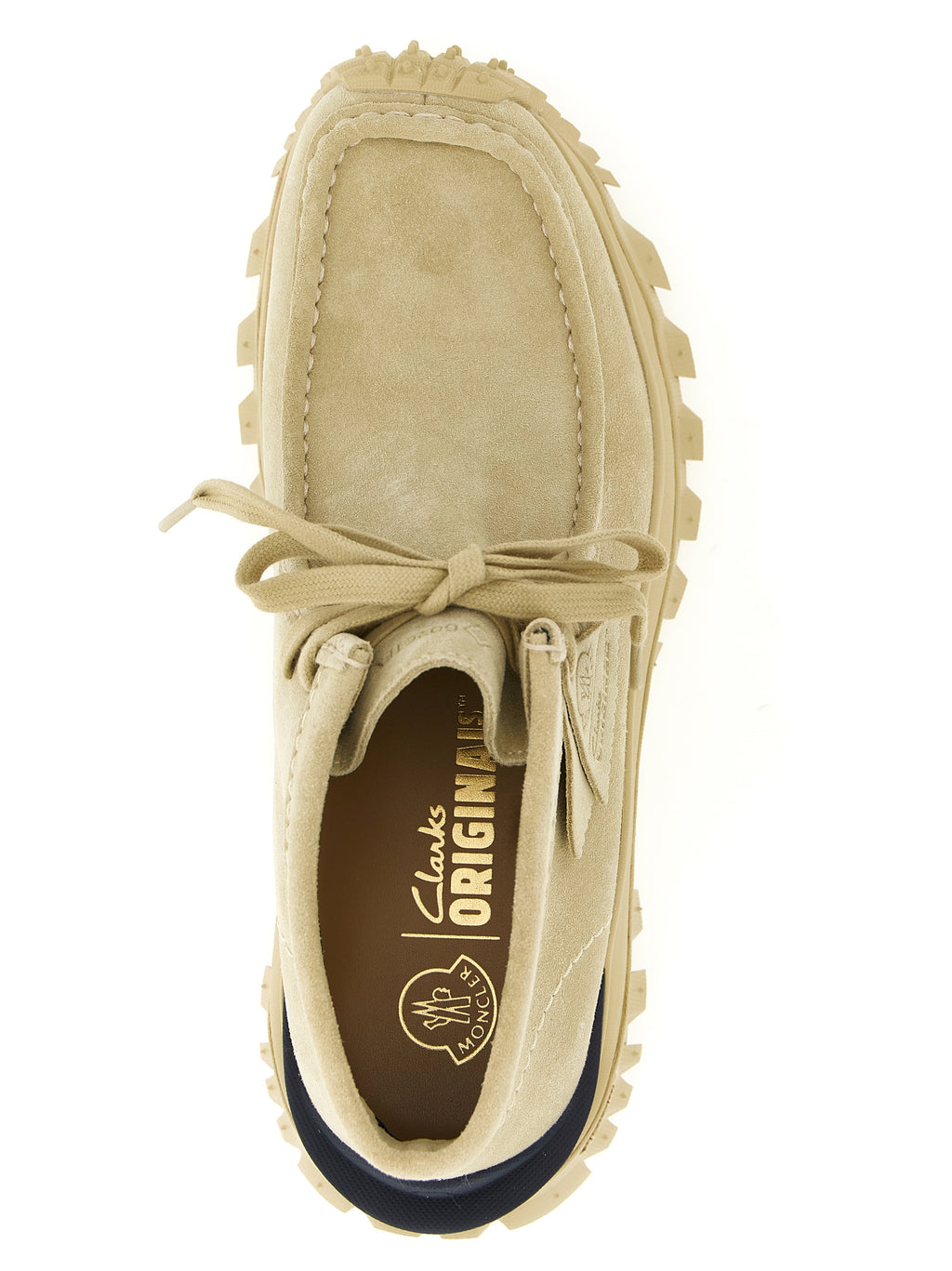 Moncler Stiefeletten aus beigem Leder