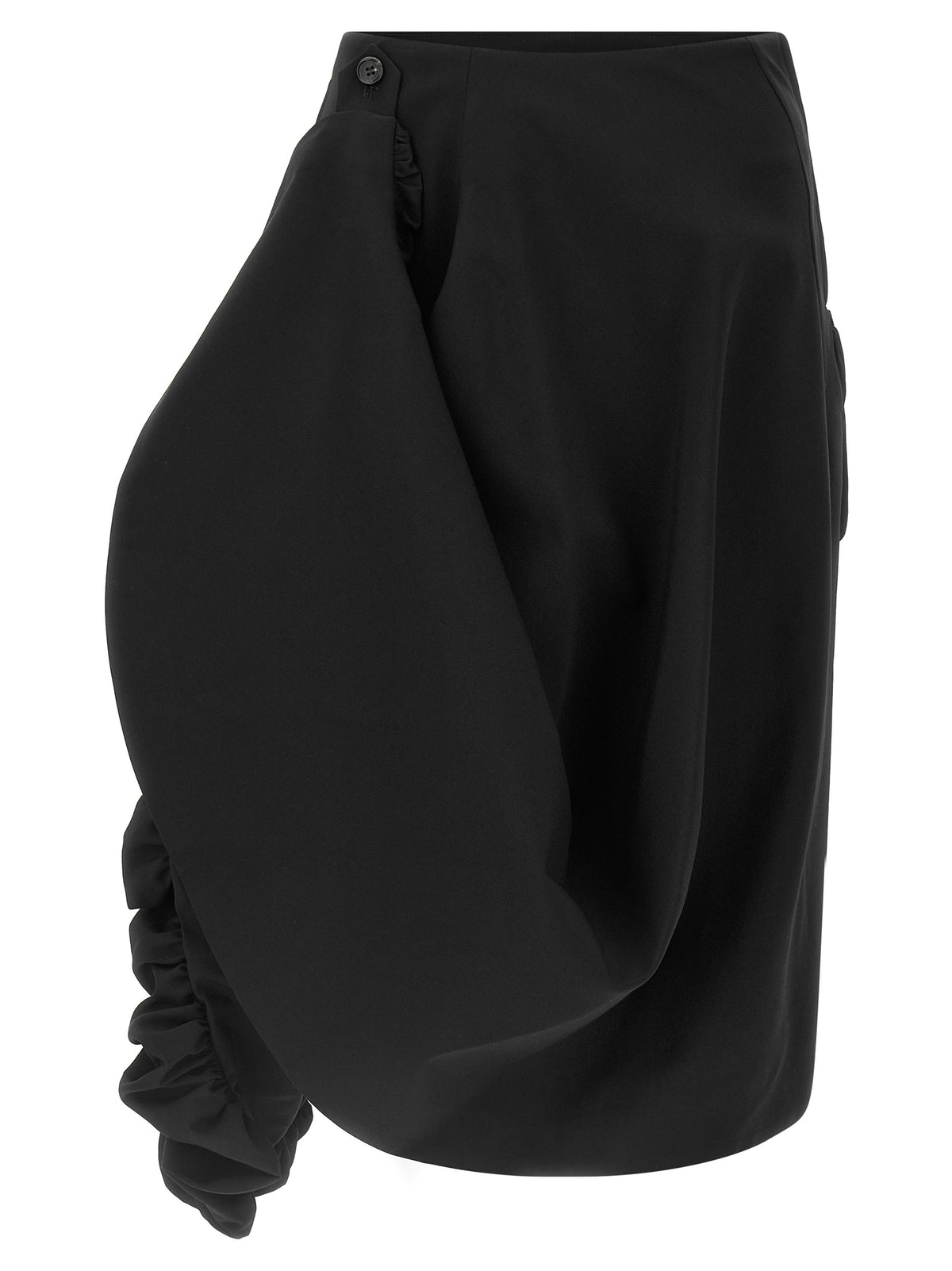 Comme Des Garçons Midirock aus schwarzer Wolle