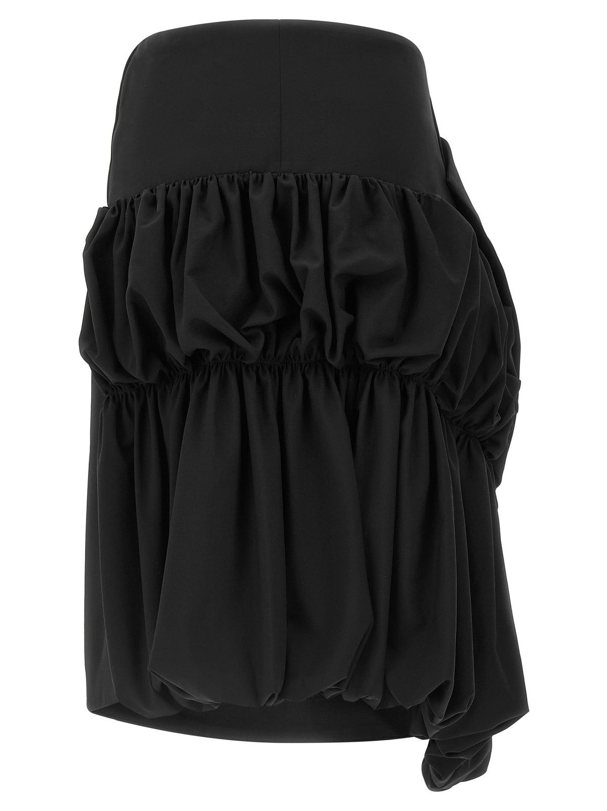 Comme Des Garçons Midirock aus schwarzer Wolle