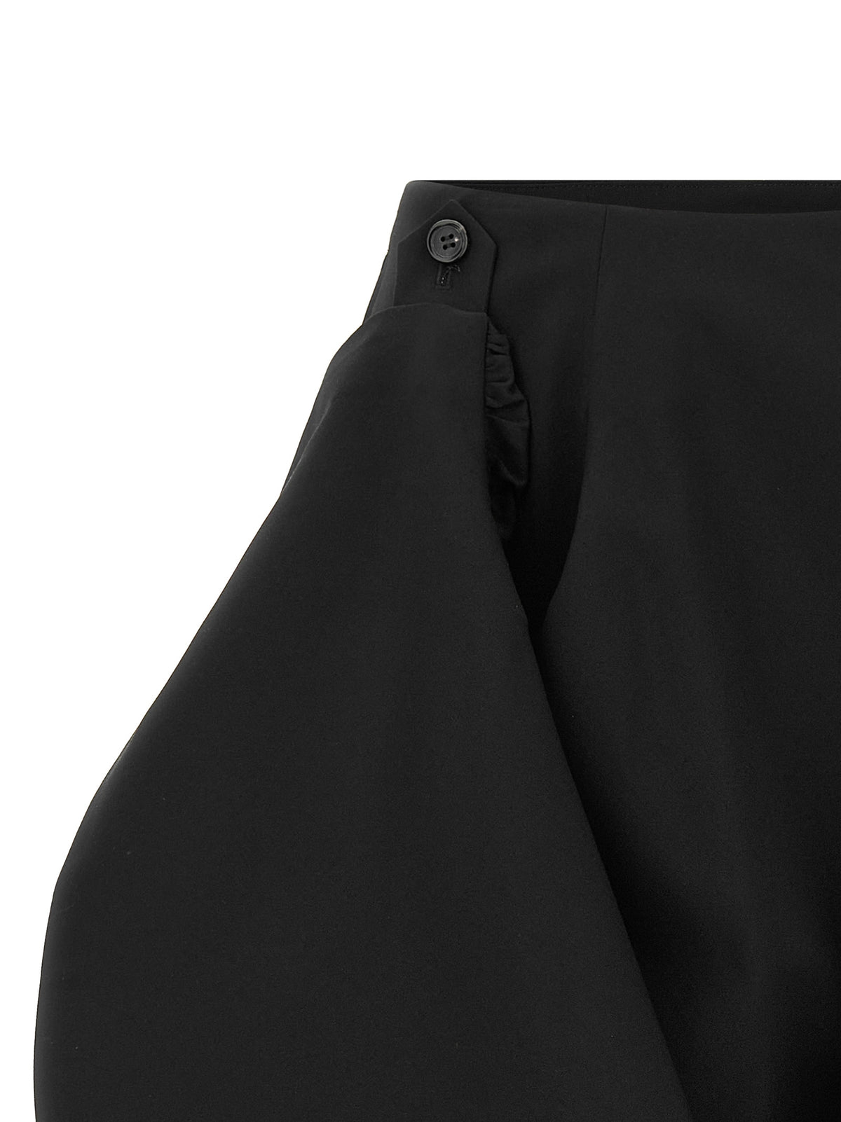 Comme Des Garçons Midirock aus schwarzer Wolle