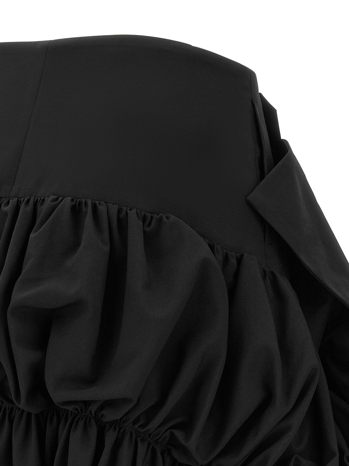 Comme Des Garçons Midirock aus schwarzer Wolle