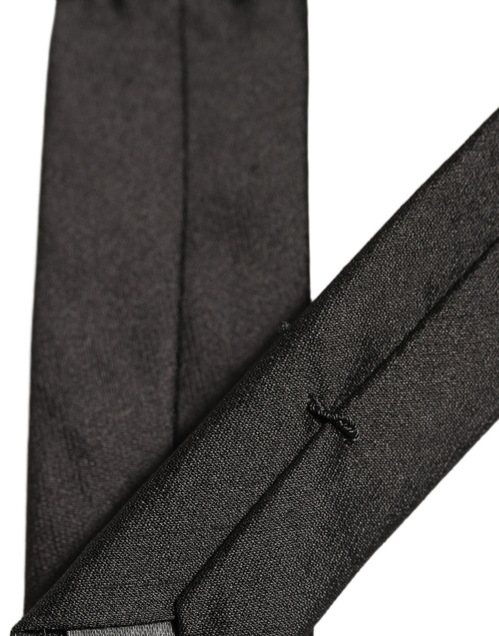 Dolce & Gabbana Black Satin Textured Adjustable Necktie Men Accessory Tie