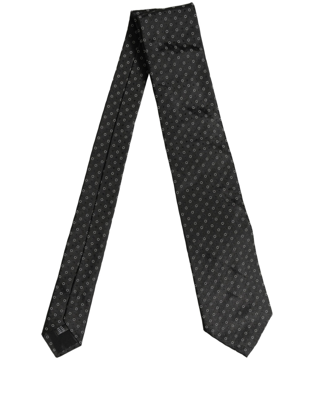 Dolce & Gabbana Schwarze geometrische Kreis verstellbare Krawatte Accessoire