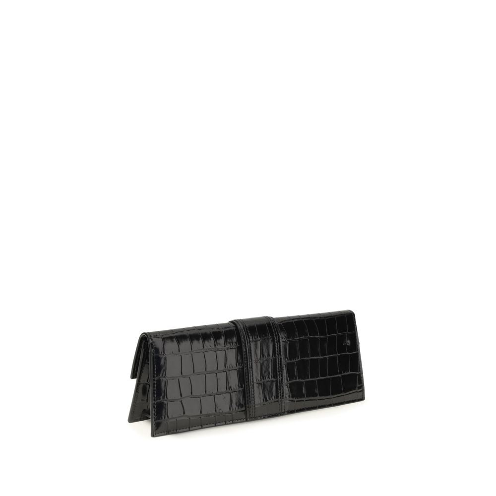 Jacquemus Clutch Bag aus schwarzem Kalbsleder Bos Taurus