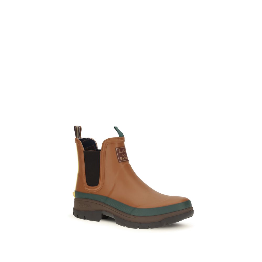 Barbour braune Gummi-Chelsea-Stiefel