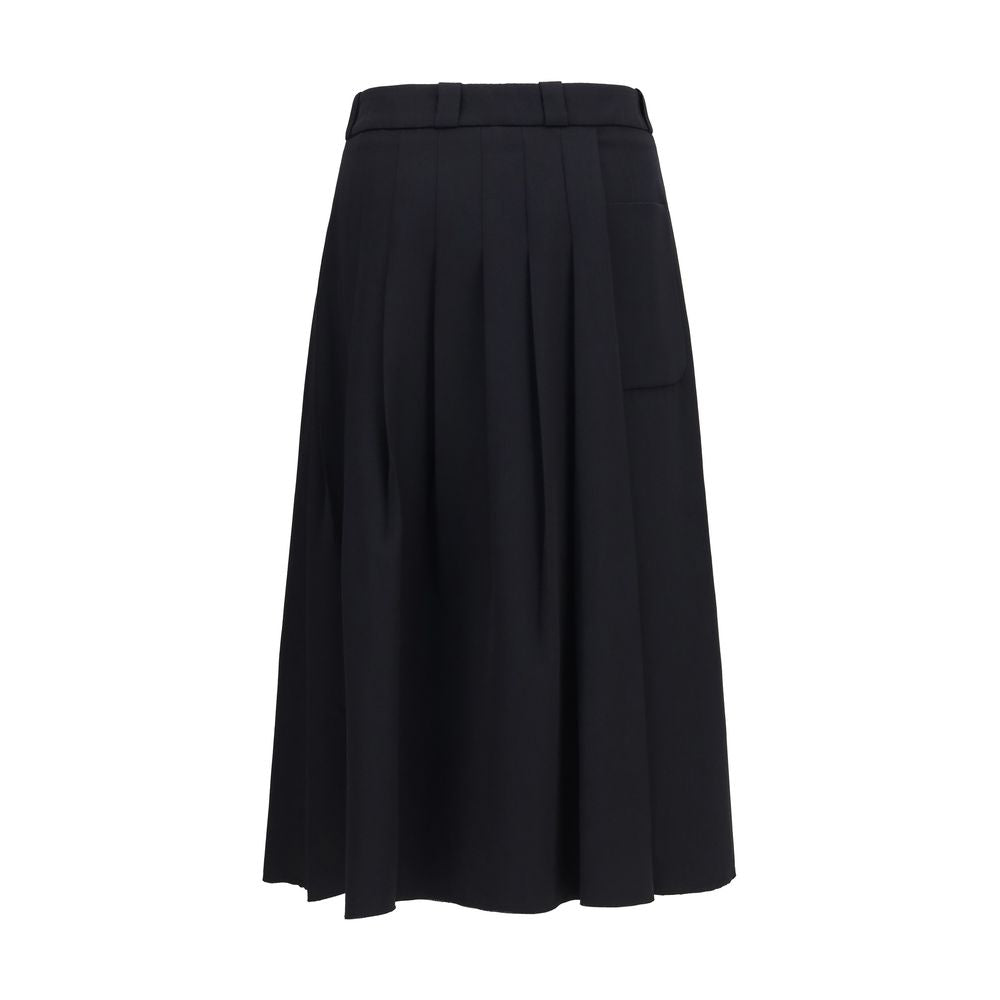 Our Legacy Schwarzer Wollrock Oves Aries Midi