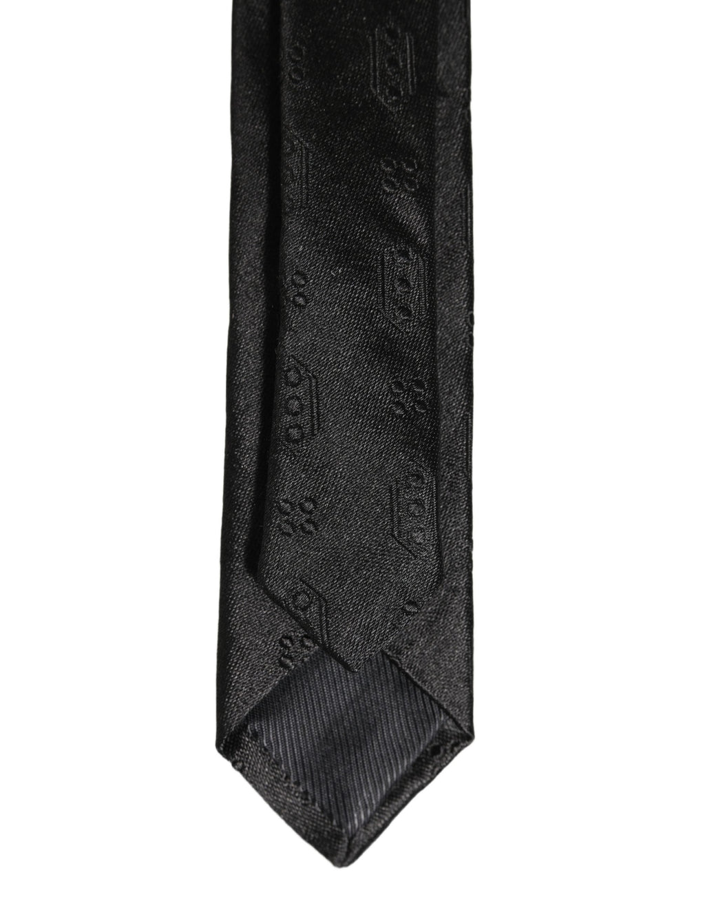 Dolce & Gabbana Black Silk Jacquard Adjustable Men Necktie Accessory Tie