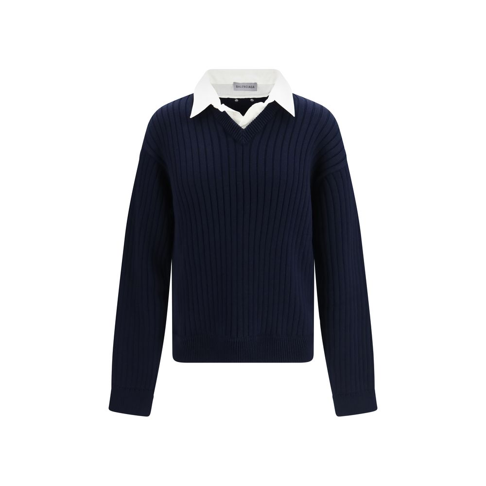 Balenciaga blaues Baumwoll-Sweatshirt