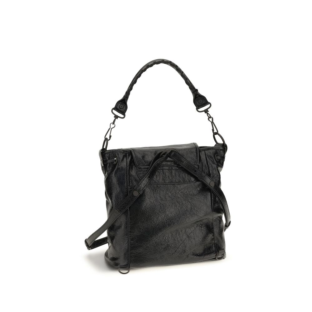 Balenciaga Schwarzer Lammlederrucksack Ovis Aries