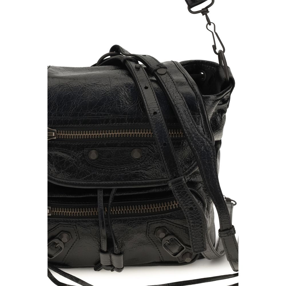 Balenciaga Schwarzer Lammlederrucksack Ovis Aries