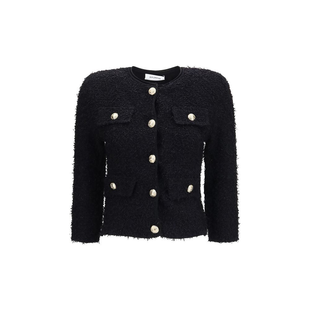 Balmain Schwarze Jacke aus Viskose