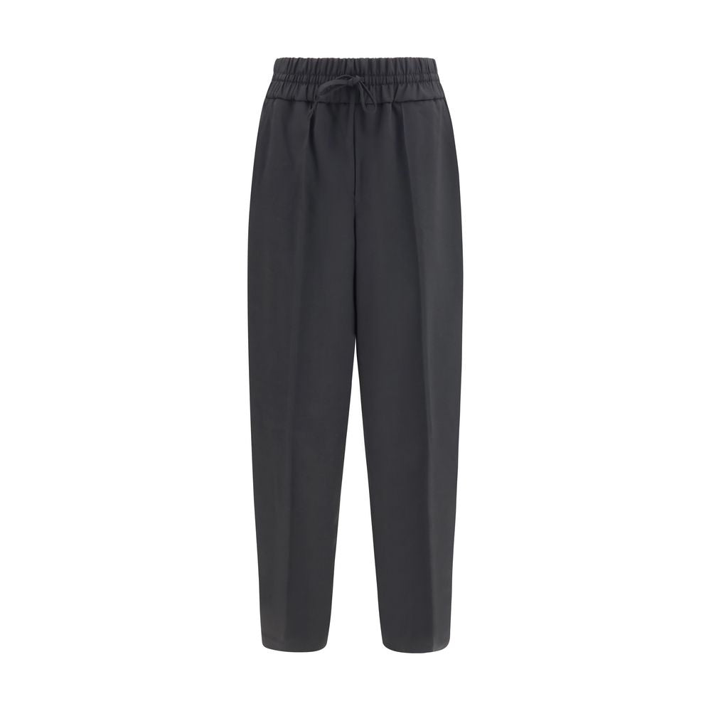 Ami Paris Freizeithose aus schwarzer Wolle und Schurwolle
