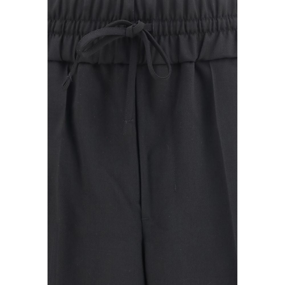 Ami Paris Freizeithose aus schwarzer Wolle und Schurwolle