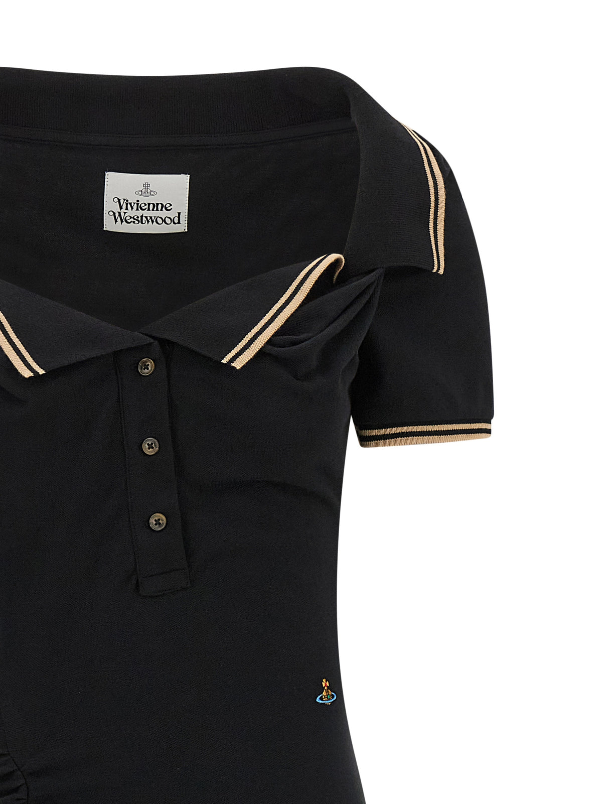 Vivienne Westwood Schwarzes Midi-Kleid aus Baumwolle